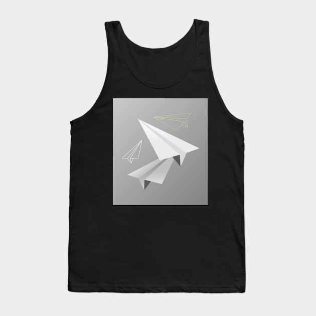 Paper planes illustration Tank Top by bernardojbp